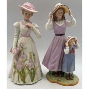 Home Interiors Porcelain Figurines Francesca 1997 & "Summer Days" girls 88412-98
